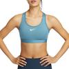 Swoosh Medium Support Comfortable Fit Easy Lightweight Sports Bra Women Underwear Smoke-Blue DX6822006