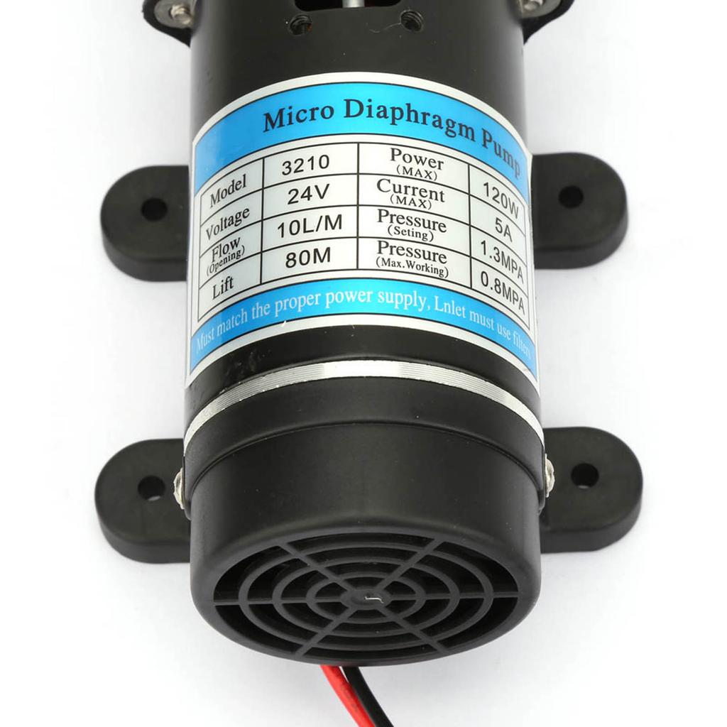 Электрический водяной насос 120 Вт 10 л/мин Самовсасывающий диафрагменный насос для мойки высокого давления 24 В 5 А