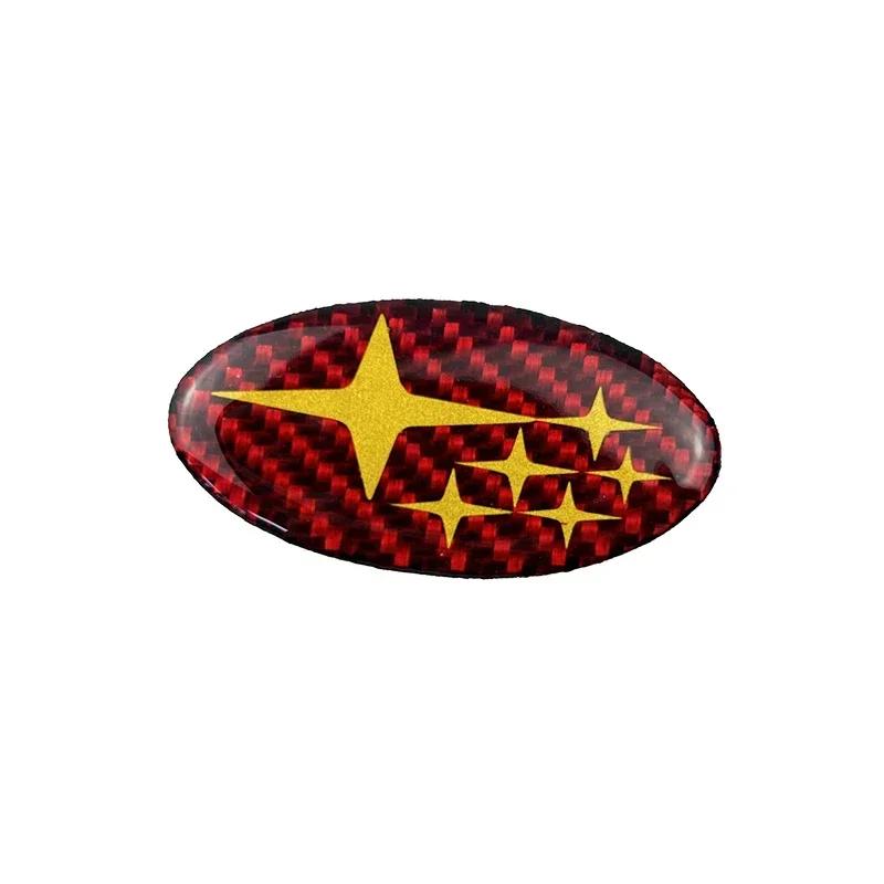 Carbon Fiber Car Steering Wheel Emblem Interior Sticker for Subaru WRC WRX XV STI Forester Outback Legacy Impreza BRZ TRIBECA X2