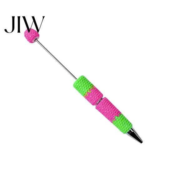 Novelty Rainbow Pens DIY Beadable Pen, Colorful Fancy Beaded Crafting Ballpoint Gift for Students, Party Favors, Creative Office Supplies Decorative
