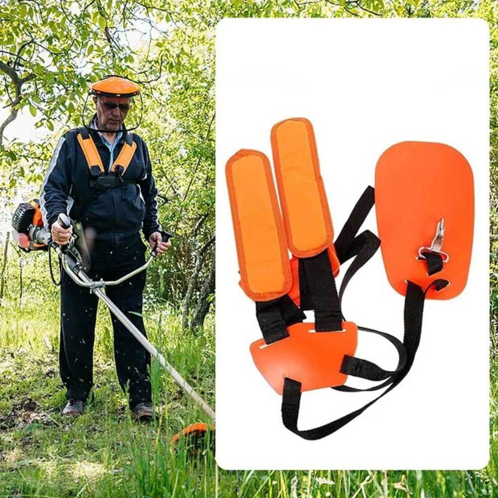Orange Strimmer Harness Adjustable Trimmer Shoulder Strap Gardening Tool Brush Cutter Strap Garden