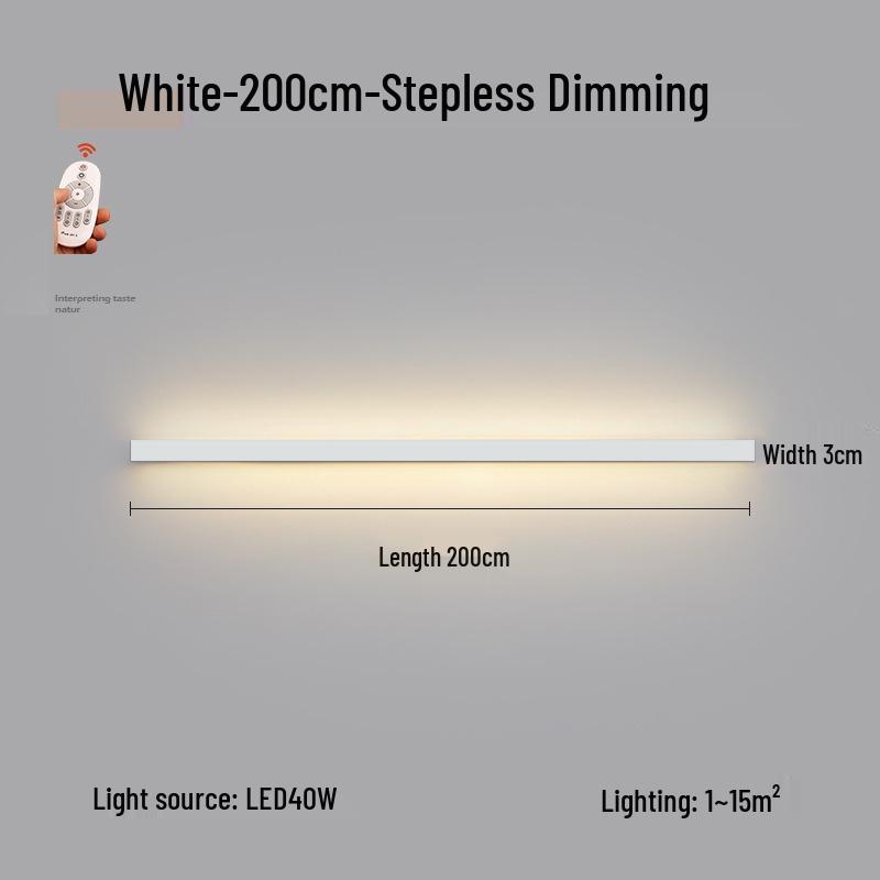 Minimalist Modern Long Strip Wall Lamp for Bedroom, Living Room, or Sofa Side