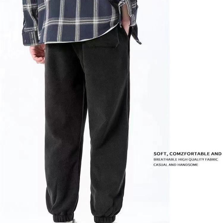 Мужские повседневные брюки из толстого вельвета с завязками на щиколотках, Сохраняющие тепло, Зимние спортивные мешковатые брюки с завязками на щиколотках, Мужские модные спортивные брюки