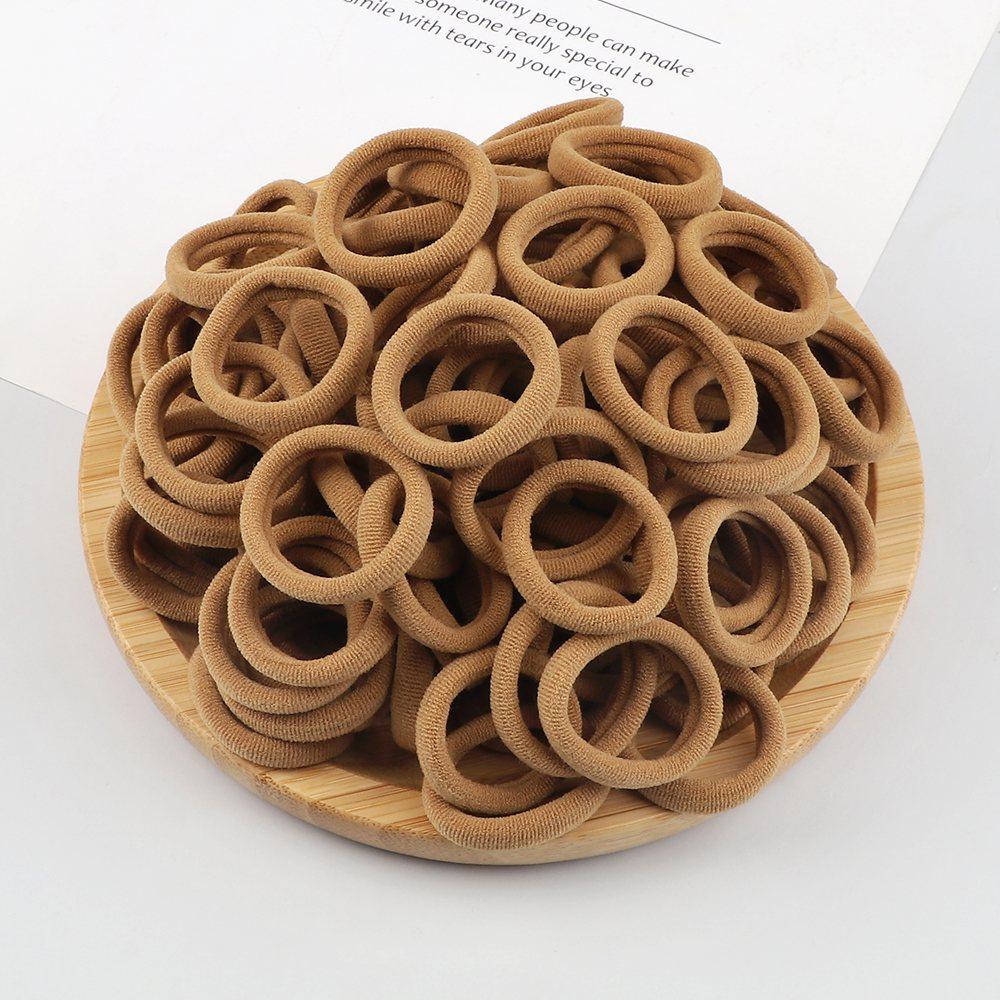 20/30/50/100/200pcs Colorful Hairband Black Grey Rubber Band Nylon Hair Elastic Ponytail Hairstyle Scrunchies Hair Accessories