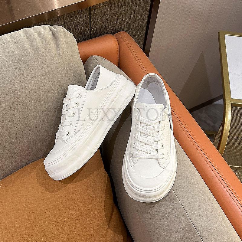 Genuine Leather Women Sneakers Fashion Casual Height Increasing Sports Platform Sneakers for Women Designer Zapatos De Mujer