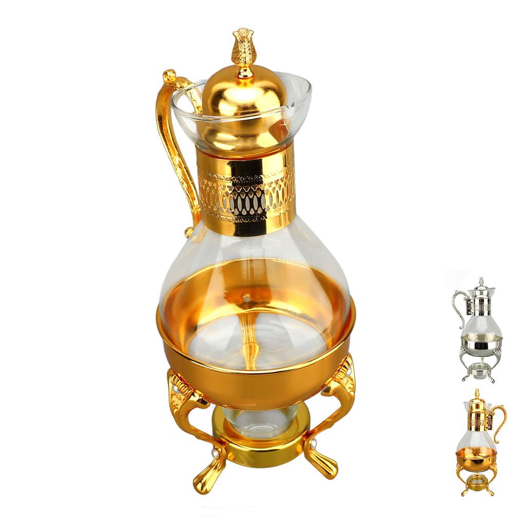 Набор стеклянных кофейников, подогреваемый кувшин для воды с крышкой и чашкой, чайник для горячего и холодного чая в винтажном стиле для H