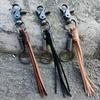 Handmade Cowhide Tassel Key Chain Cowhide Car Keychian Genuine Leather Keychain  Gift