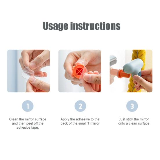 Стеклоочиститель зеркала T-образной формы Маленький эффективный скребок Щетка для душевой двери с многофункциональной присоской