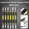 Metal Crowbar 6 Piece Set Universal Phone Repair Tools Kit Pry Opening Tool Metal Disassemble Crowbar Kit Electronic Repair Tool