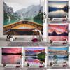 Tapestry of Natural Beauty Lake Boat Background Wall Art Tapestry Dormitory Room Aesthetic Decoration Bedroom Home Decoration