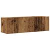 3 piece wall mounted TV cabinet set rustic wood look engineered wood