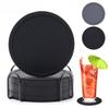 Silicone Coasters Round 10cm Insulated Coasters Set Bleach-proof Coffee Coasters Soft Rubber Coasters