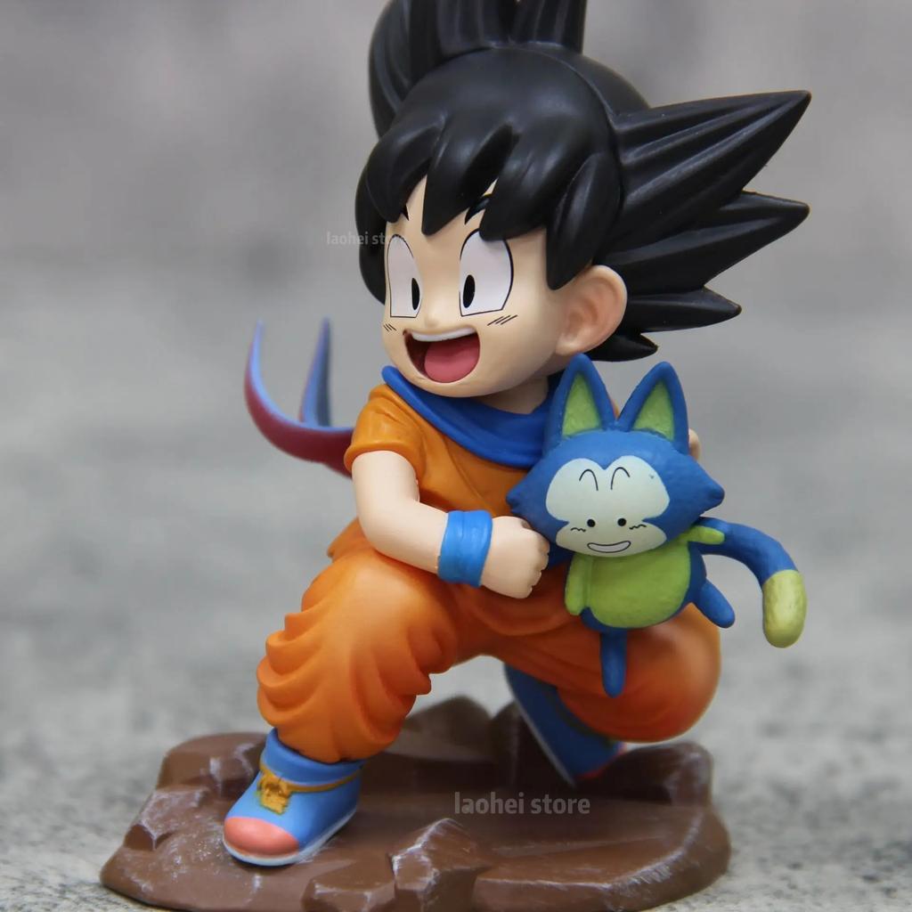 Фигурки маленького Гоку из Dragon Ball, обнимающего Пуэр Я Му Чай, фигурки маленьких последователей, куколки из ПВХ, коллекционные игрушки, украшения, подарок.