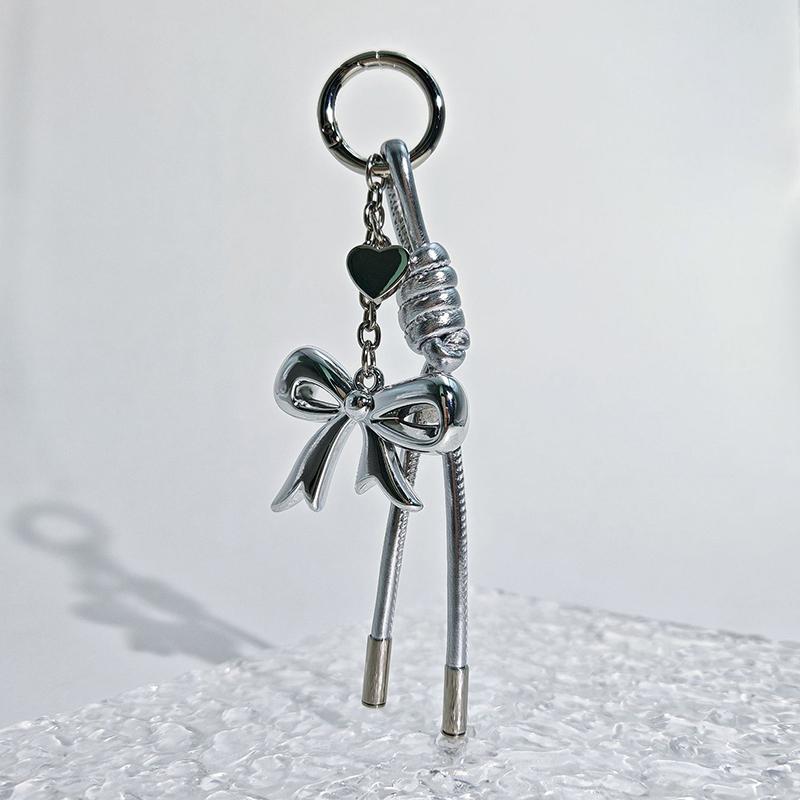 Креативный бант, плетеная веревка в форме сердца, подвеска для украшения сумки, аксессуар для ключей