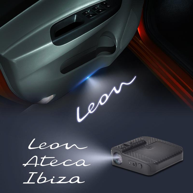 For Seat Ateca Leon Ibiza Logo Wireless Courtesy Car Door Projector LED Welcome Lights Decor