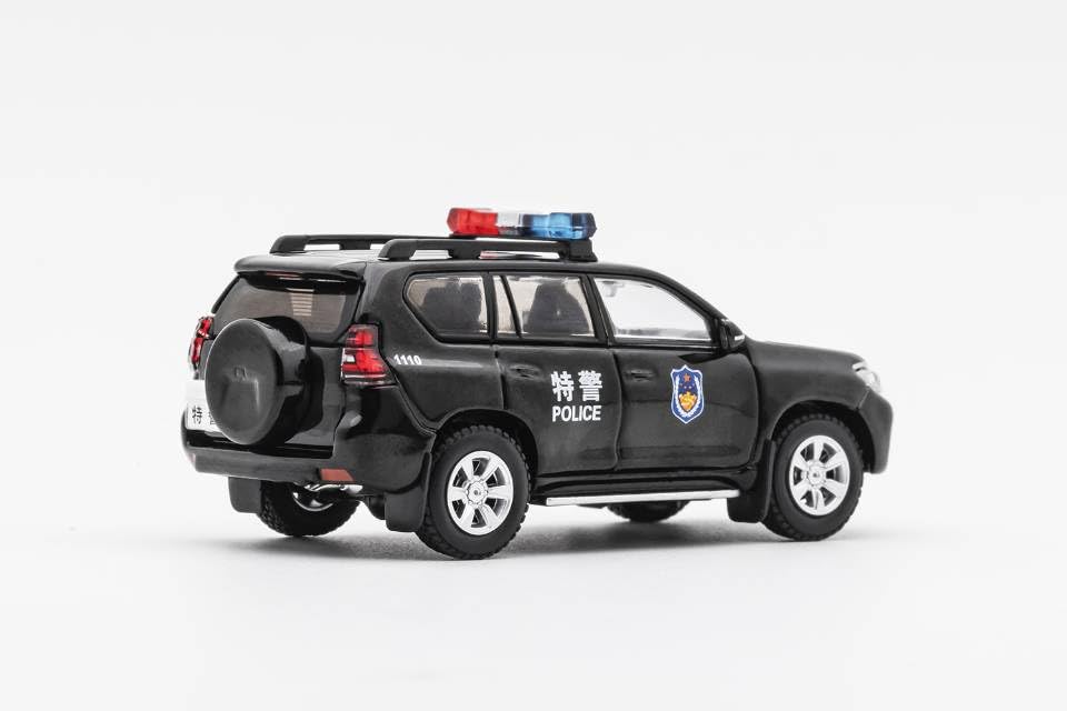 Gaincorp Products Масштабная модель Toyota Land Cruiser Prado 150 Версия Черная Готовый продукт 1/64 S.W.A.T