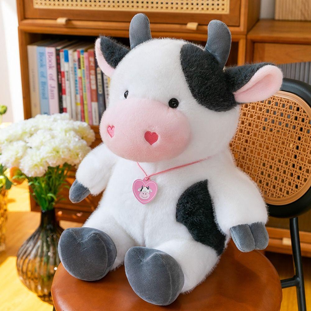 Simulation Animals Cow Toys Cartoon Cow Plush Toy Creative Cow Stuffed Plush Doll Gifts To Friend