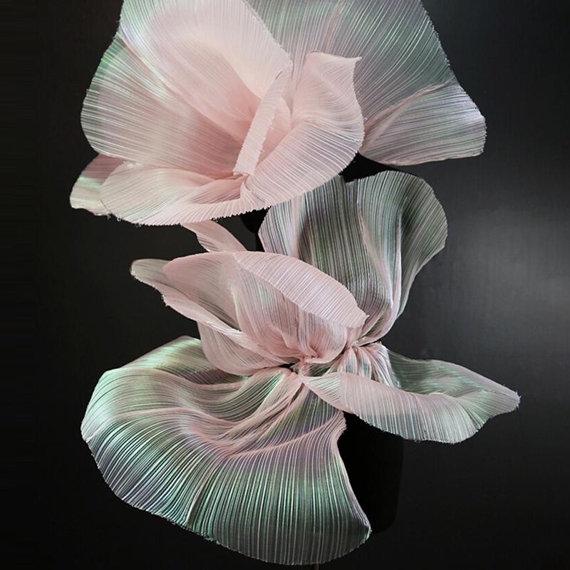Organza Mermaid Pleated Fabric Ruffled Tull Wedding Photography Background Stage Decoration for Costume Party Dress Sewing Craft