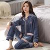 Пижама женская осенне-зимняя тонкий вельвет теплая коралловый вельвет зимний островной вельвет большой размер фланель весенне-осенний комплект для дома