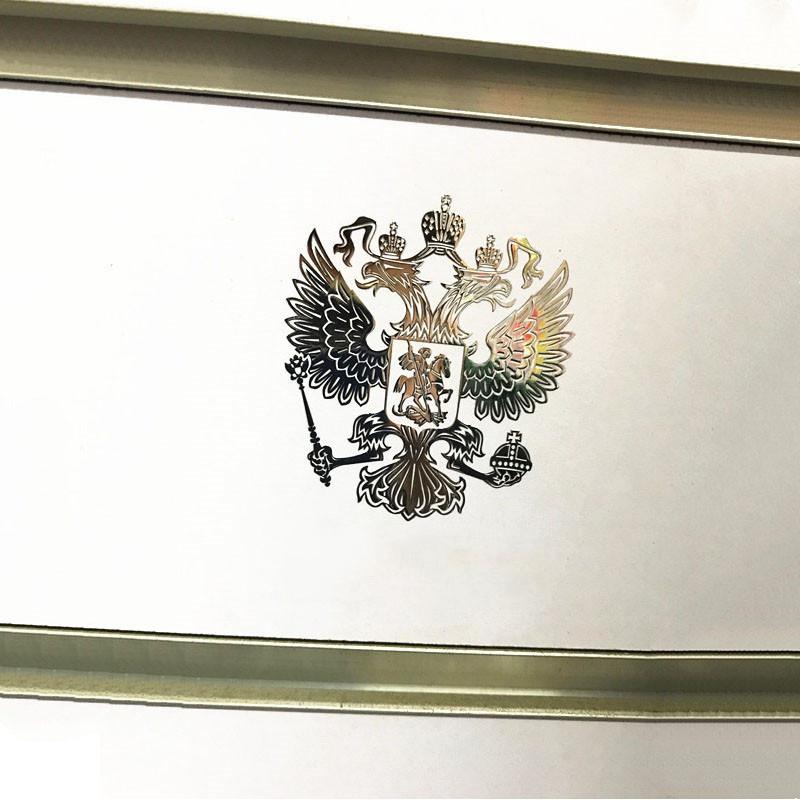 Наклейка с гербом, никель-металлические наклейки для автомобиля, наклейки, эмблема Федерации с орлом для стайлинга автомобилей, автомобильные аксессуары