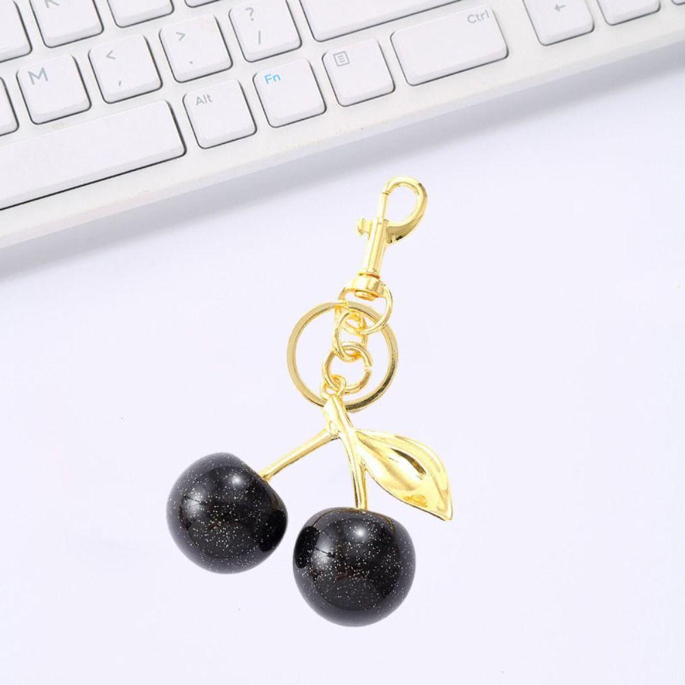 Bag Decoration Cherry Charm Handbag Pendant Summer Fruits Cherries Pendant Birthday Kids Gift