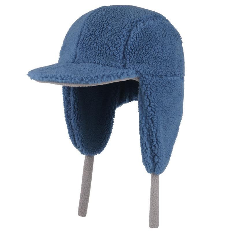Детская зимняя теплая защита лица флисовая утолщенная холодная шапка с защитой ушей из овечьей шерсти