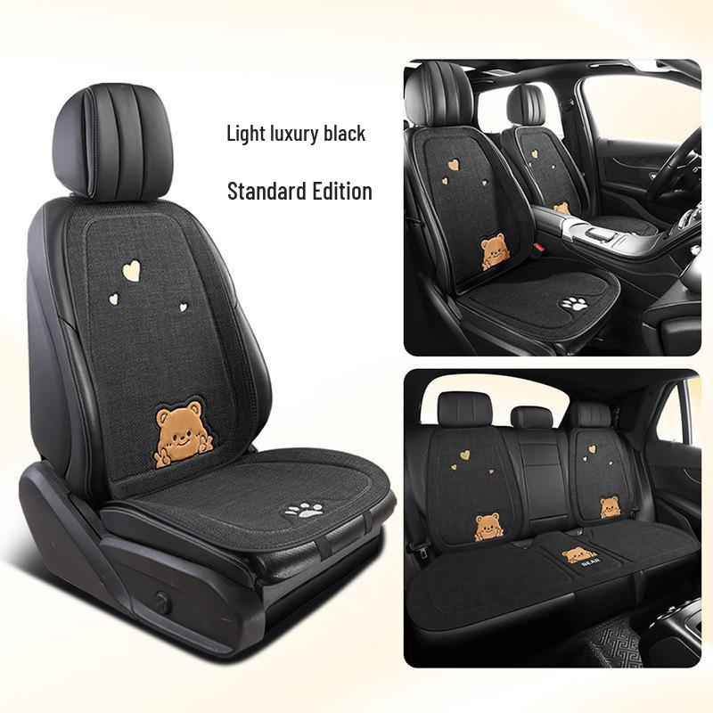 Universal Bieye Bear Cartoon Car Seat Cushion, Cotton & Linen, for All Seasons - Fits Buick Verano, Blue 6 Regal