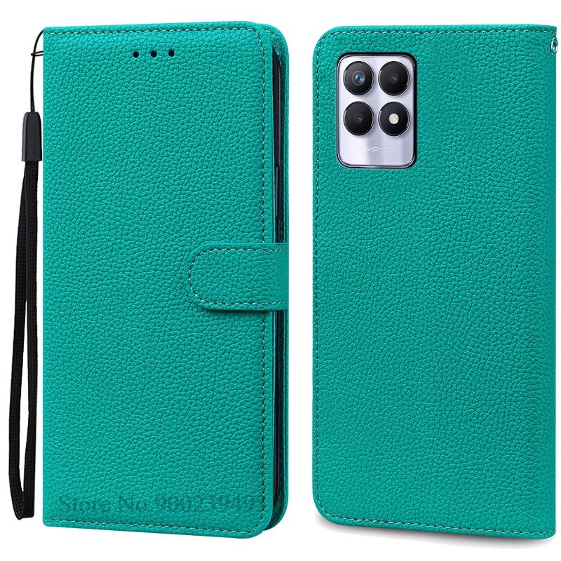 Case For Realme 8i Case Soft Silicone Wallet Flip Leather Case For Realme 8i Phone Case Realme 8 I Cover Coque Fundas