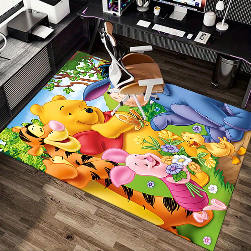Winnie Pooh Friends Carpet For Playroom Bedroom Living Room Sofa Home Decorkids Game Area Rug Nonslip Floor Mat