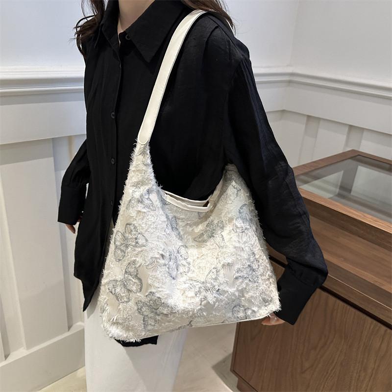 Стильная сумка-тоут большой вместимости для студентов с шикарным эстетичным дизайном в черном, сером и зеленом цветах