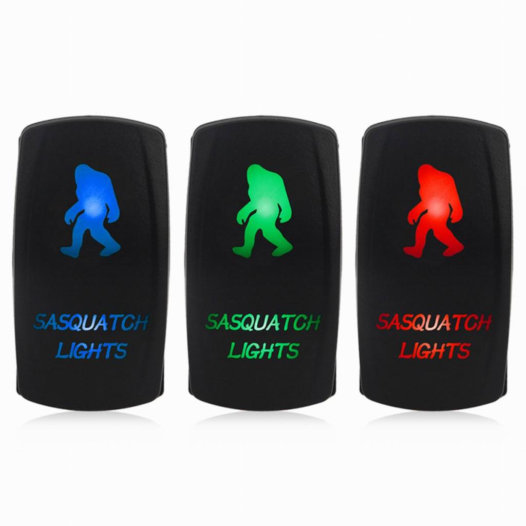 Черный тумблер Sasquatch 12V/24V, 5-контактный, для переоборудования RV, светодиодный