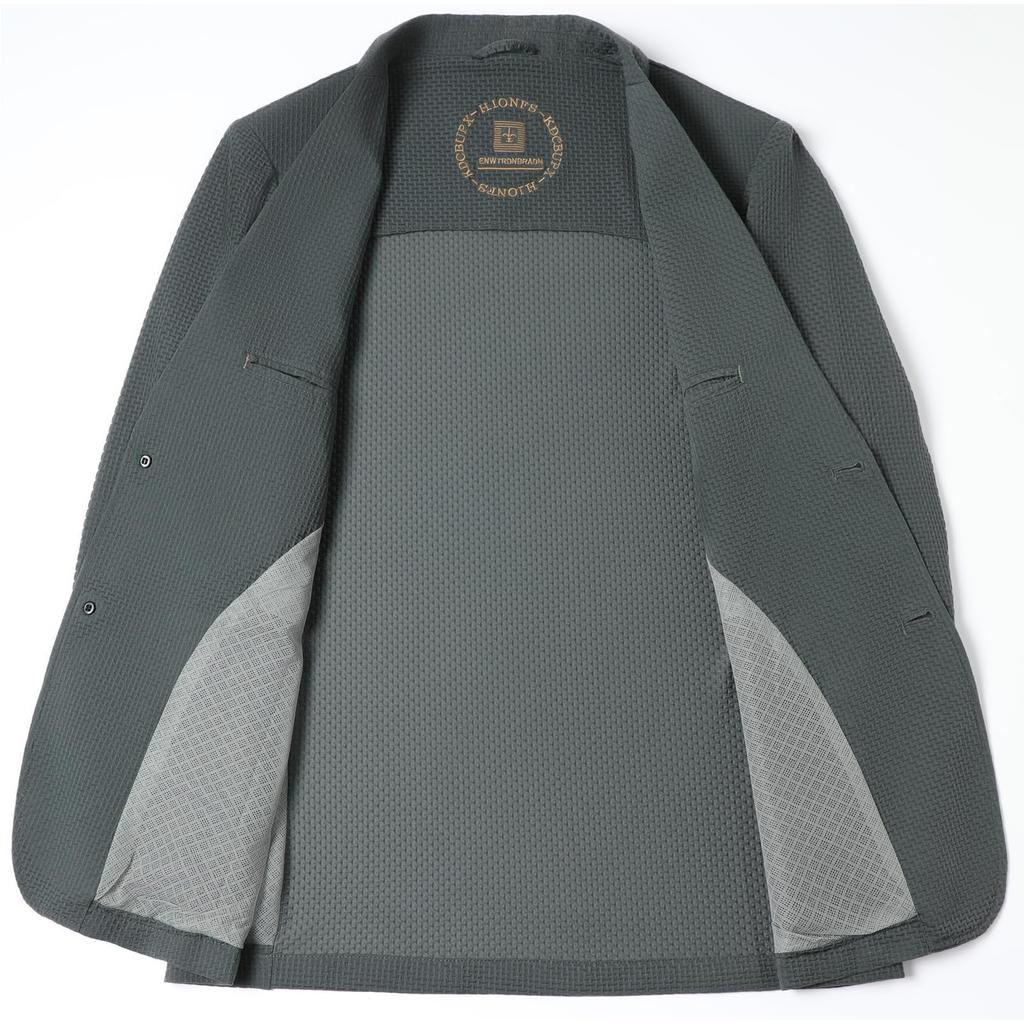 Летняя прохладная 4 3 рукава простая УФ-защитная потная быстрая деловая повседневная куртка [MYMRIN] мужская, весна/лето, тонкая, на ощупь, карманы, пуговицы, защита, прохладно,