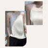 Summer Vest Sling Sleeveless Smooth Fabric Tank Tops Loose Fit Soft Elastic