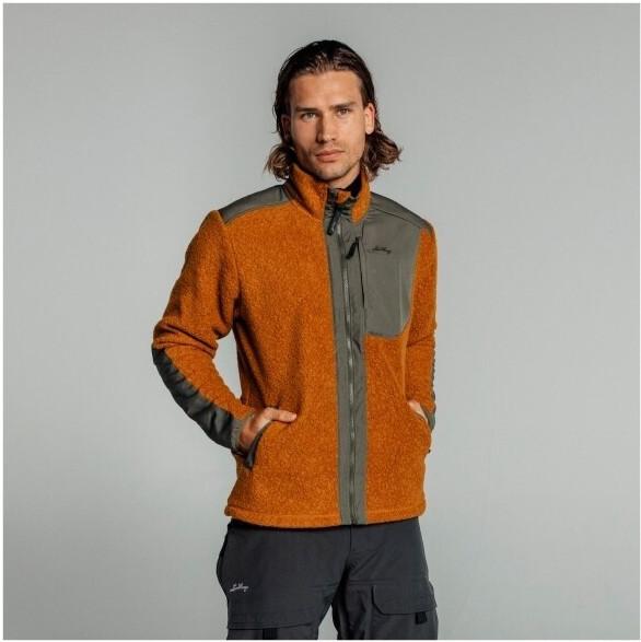 Куртка Lundhags Saruk Wool Pile Mid Full Zip из древесного угля