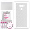 apgo Protective Skin Sticker for the Back Compatible with LG K50S, Wrap Film, Foil, Vinyl - Pattern Transparent Carbon