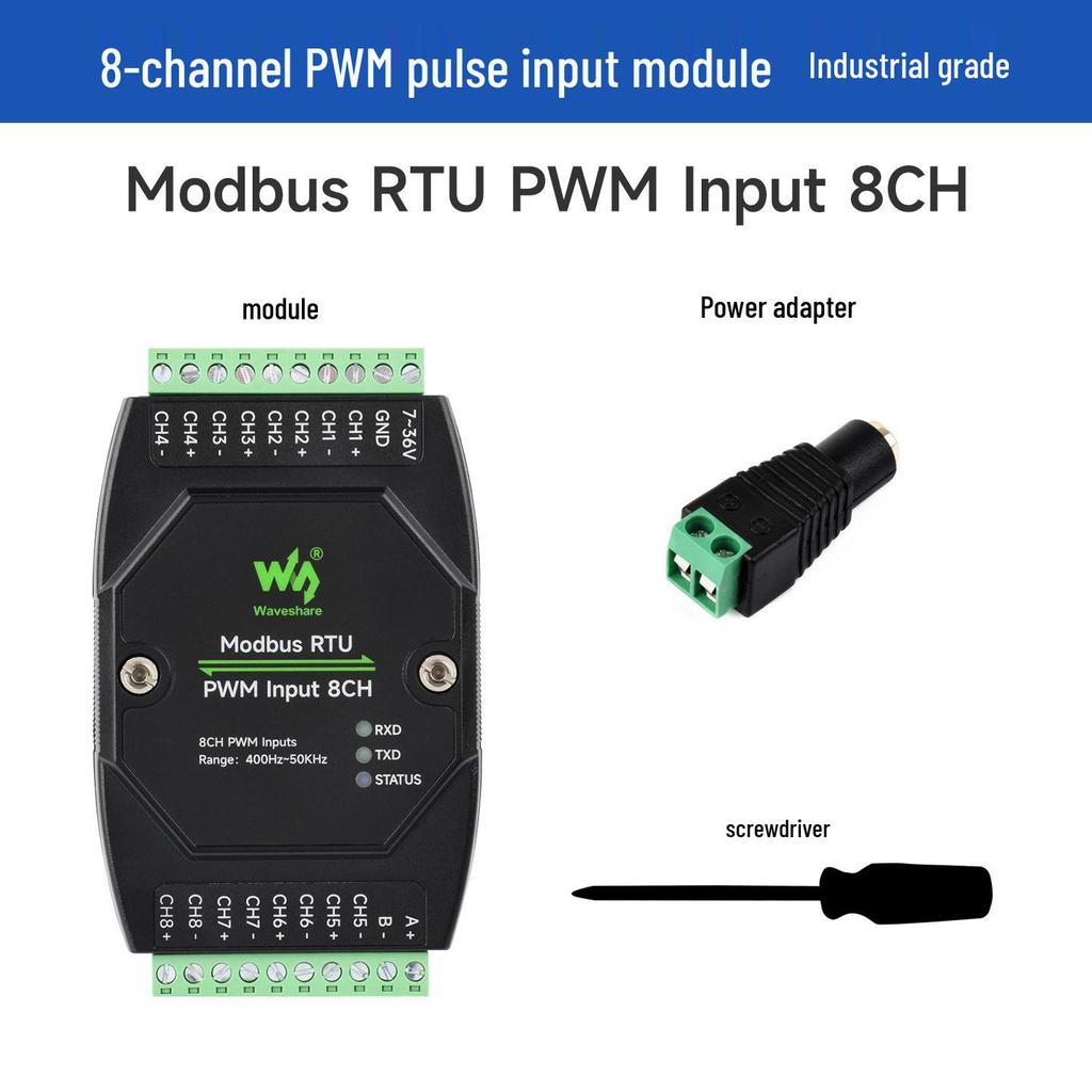Industrial 8-Channel PWM Input Module with RS485 Interface & Isolated Modbus RTU Protection