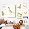 Cartoon Dinosaur Tyrannosaurus Triceratops Boho Wall Art Canvas Painting Nordic Posters And Prints Pictures Baby Kids Room Decor
