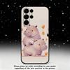 Cute Hippo Hippopotamus Phone Case For Samsung S25,S24,S21,S22,S23,S30,Ultra,S20,Plus,Fe,Lite,Note,10,9,5G Black Cover