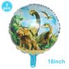3D Dinosaur Foil Balloon Boy's Birthday Party Decoration Dinosaur Party Balloon Banner Jungle Animal Part Supplies