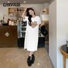 Fashion Short-sleeved T-shirt Women's Summer Fun Love Print Tide Long Round Neck Plus Size Women's Dress