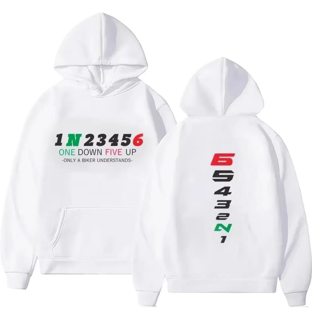 1N23456 Мотоциклетная передача Принт "Сердцебиение байкера" Мужские толстовки мужская одежда пуловер оверсайз свитшоты графический женский спортивный костюм