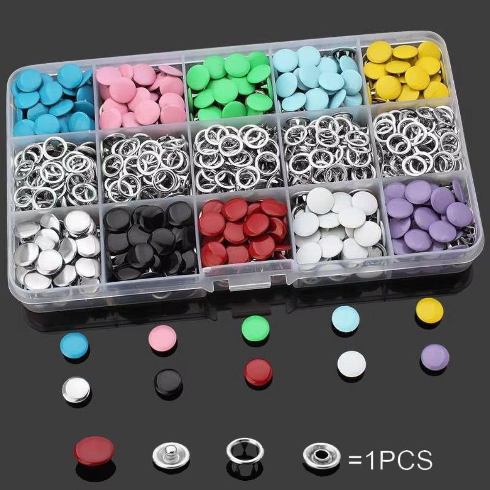 100Pcs Thickened Snap Five Claw Buckle Clamp Set Metal Buttons Press Button Studs Kits Shoes