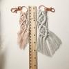 Брелок для ключей в богемном стиле ручной работы с кисточкой и пряжкой в ​​этническом стиле декоративный винтажный ручной работы макраме