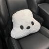 Plush Dog Headrest Pair - Cute Winter Neck Support for Car