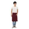 [smile Mode] Short Apron, Waist Apron, Work Apron, Half-Body Apron, Stylish, Solid Color, with Pockets, Unisex, Simple Design, Wrinkle-Resistant, for