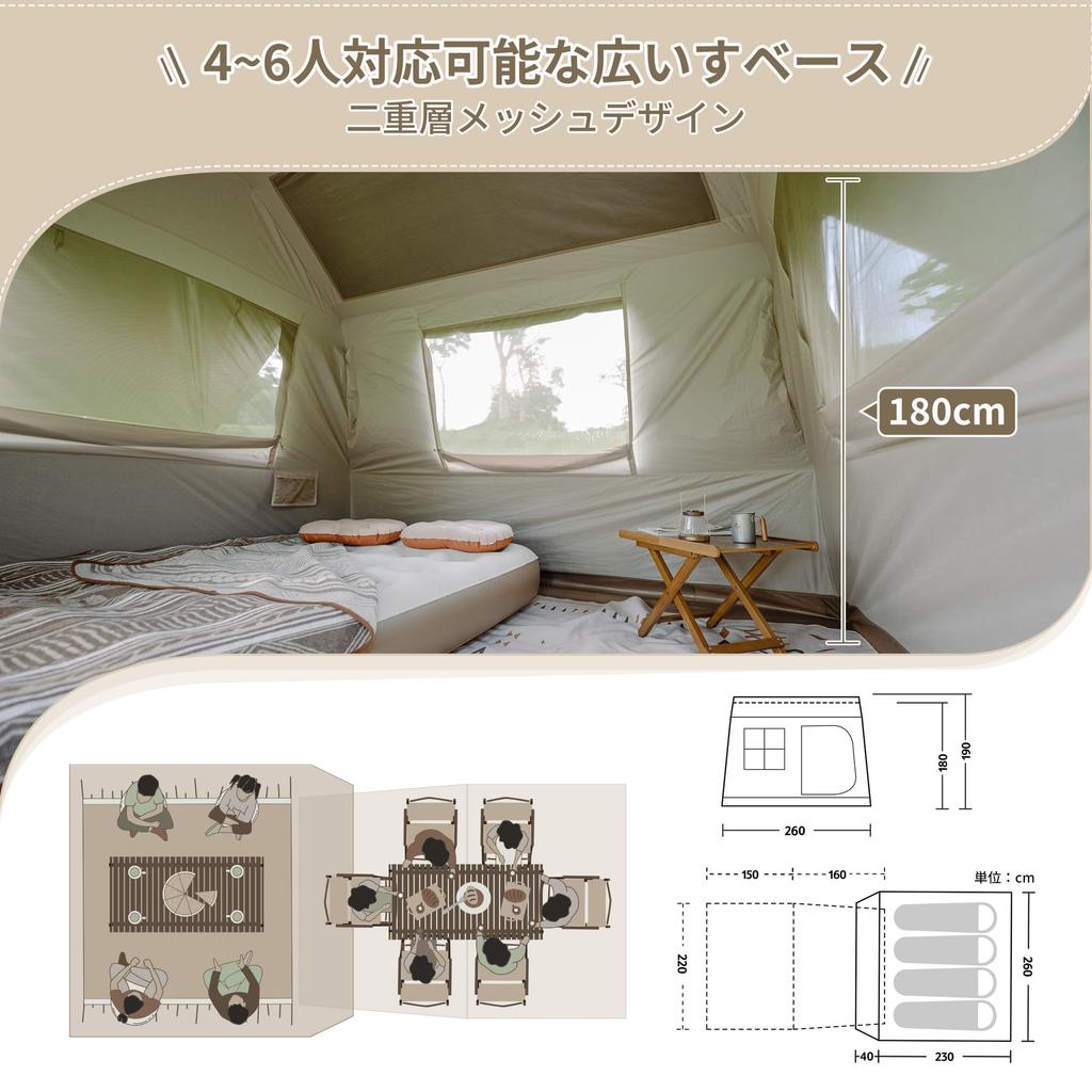 Naturehike Официальный магазин One Touch Tent Ti Black Новый материал Расширенный тент Кемпинговый домик Тип Легко устанавливается Защита от УФ-излучения Отдельно стоящий Двухместный