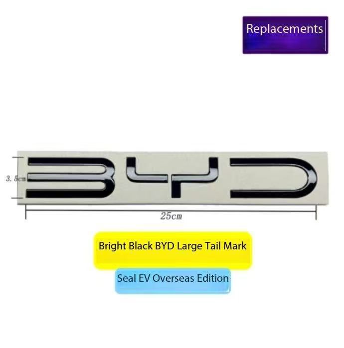For BYD Seal Black Rear Label English Character 1pc