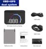 ZQKJ M13 OBD2 и GPS Двойная система HUD Автомобильный проекционный дисплей Скорость Проектор лобового стекла RPM Расход топлива Сигнализация превышения скорости Измеритель