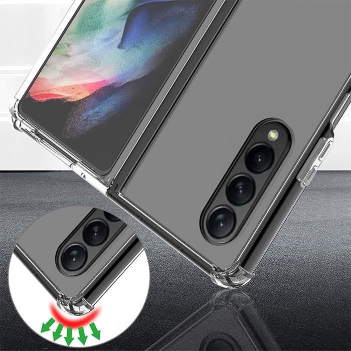 Защитный чехол - Booling - для Samsung Galaxy Z Fold 3 - Силикон - Прозрачный - Усиленные 4 Угла