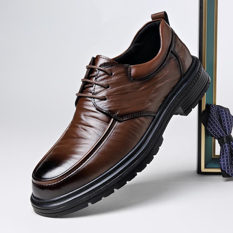 Модные мужские туфли ручной работы на шнуровке, повседневные туфли из натуральной кожи, мужские мокасины, удобные дышащие деловые туфли для мужчин